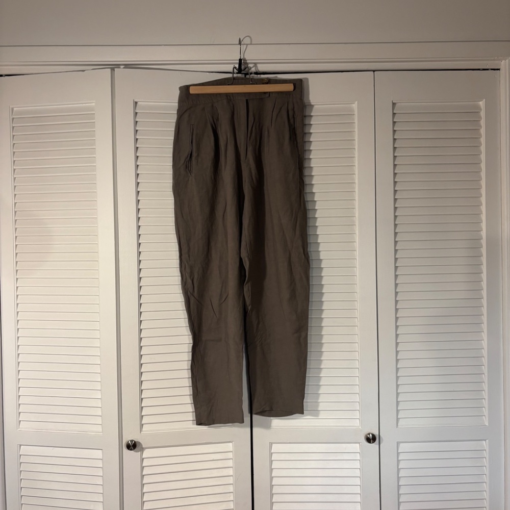 Chelsea Mak Linen Slacks Dress Pants Small